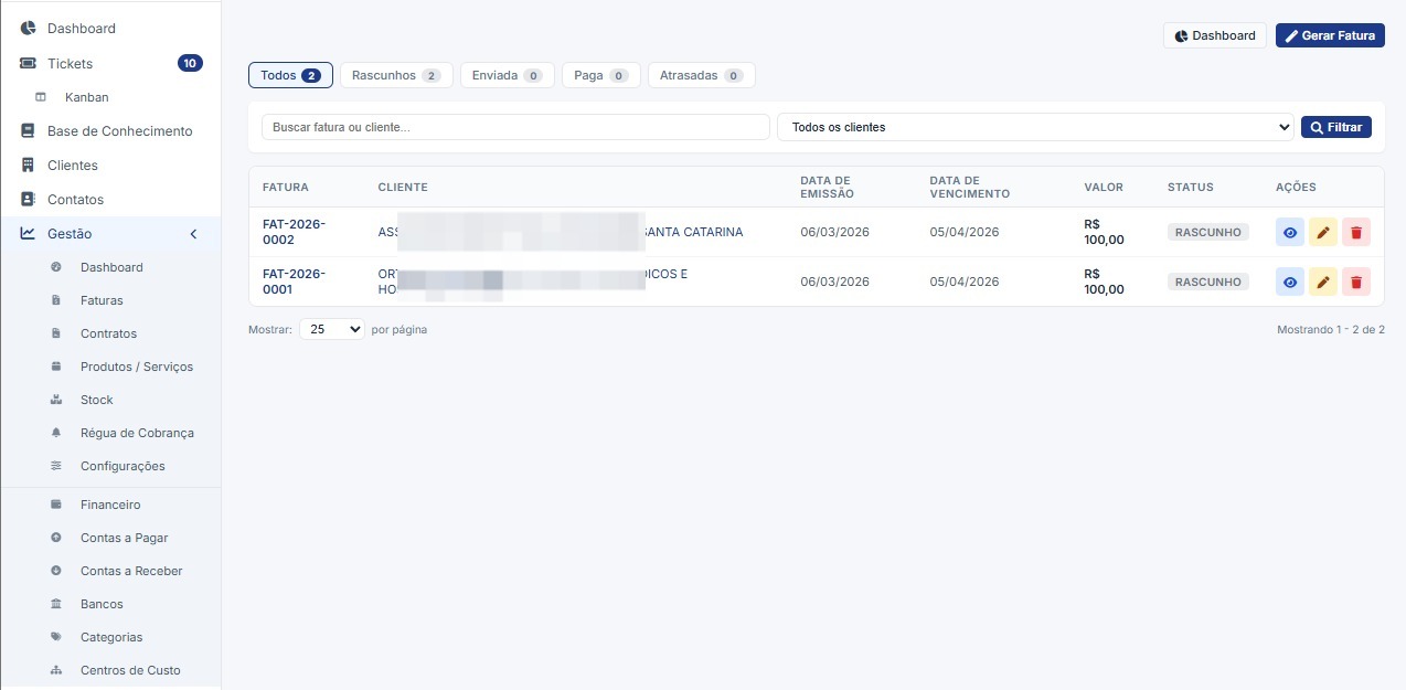 Core MSP — Faturamento