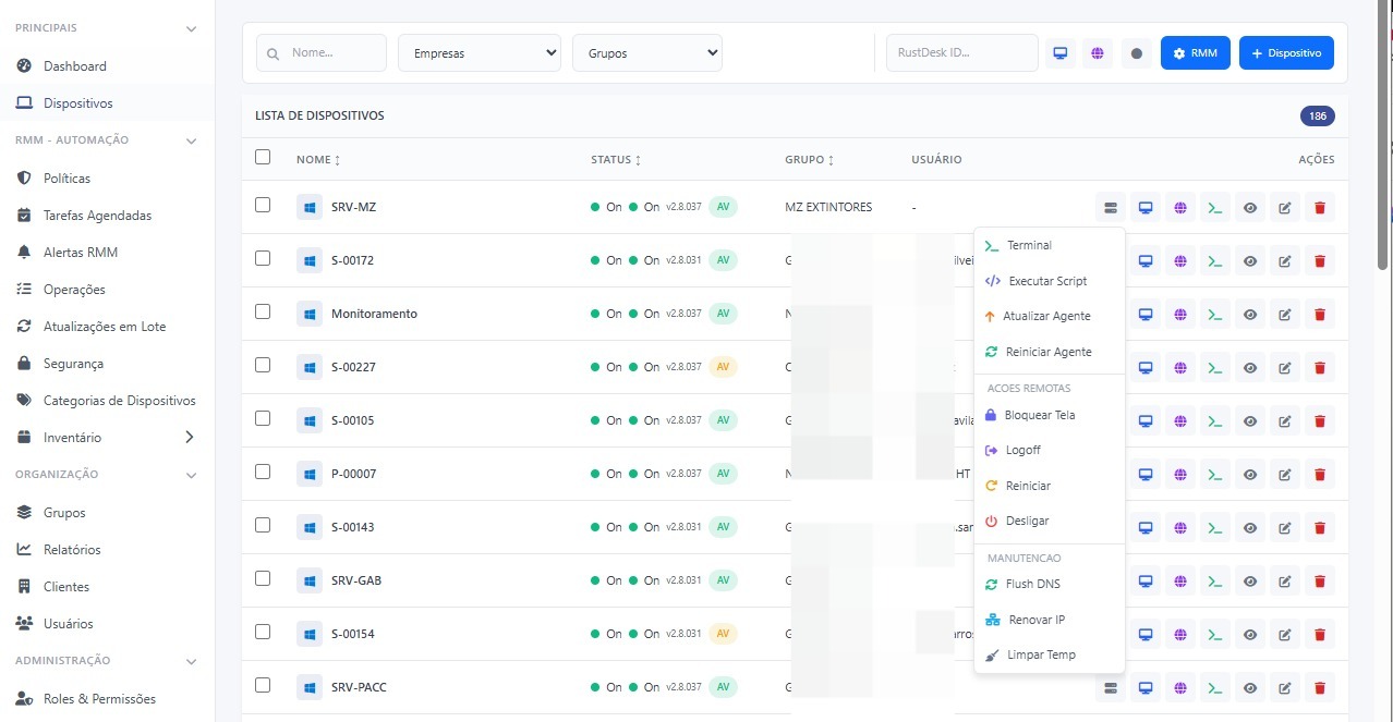 Core RMM — Monitoramento